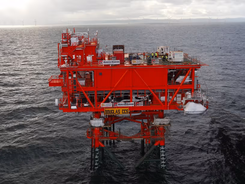 'World-first' CCS platform for industrial decarbonization stands tall offshore UK