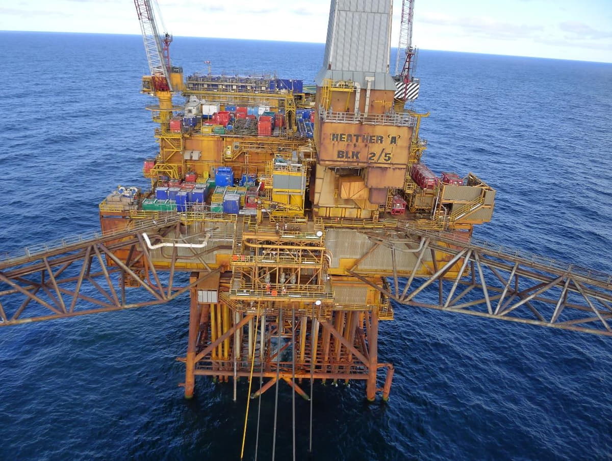 Heather platform in the UK North Sea