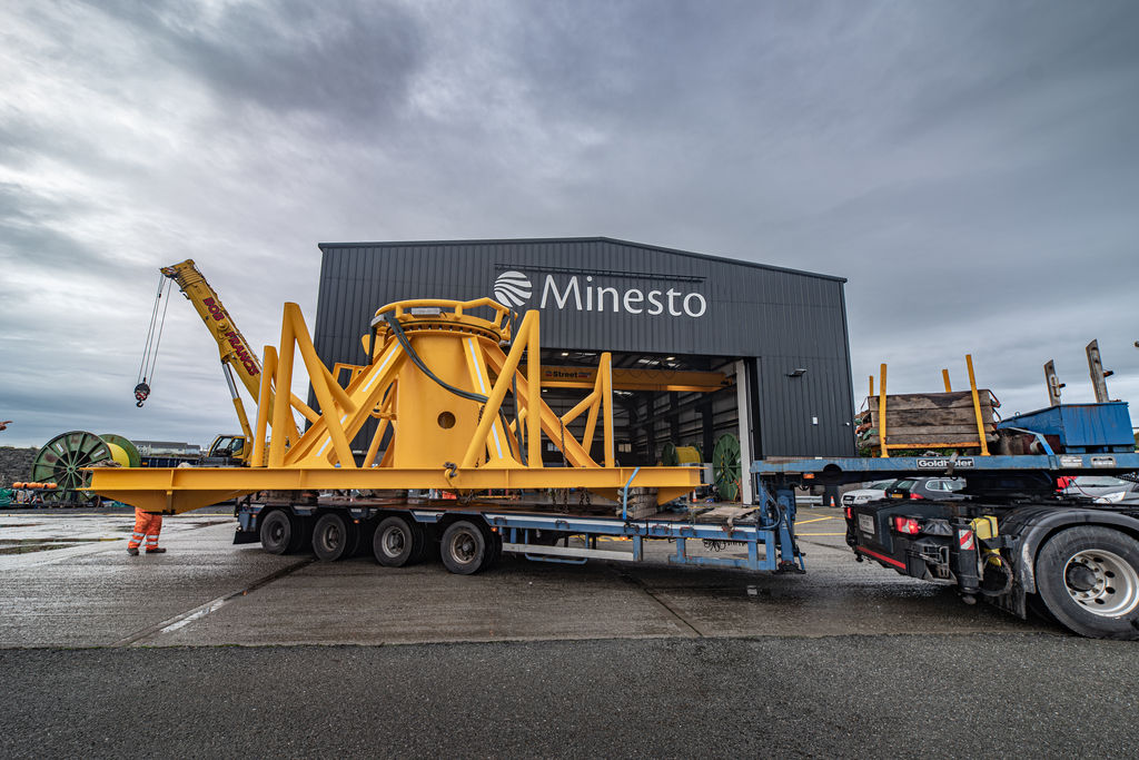 Foundation loadout for Minesto’s tidal energy kite (Courtesy of Minesto)