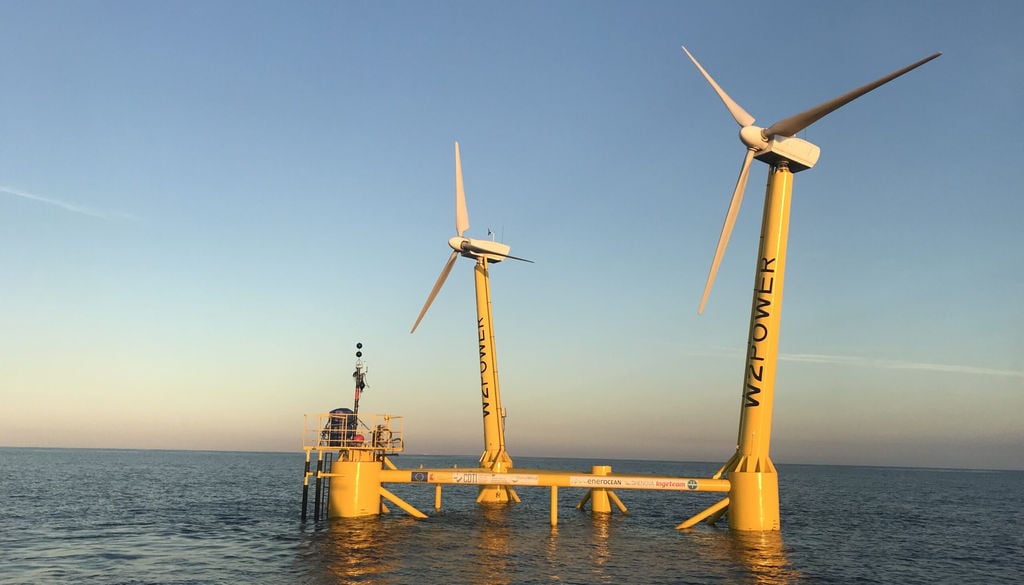 Illustration/W2Power floating wind demonstrator at test site off Canary Islands (Courtesy of PLOCAN)